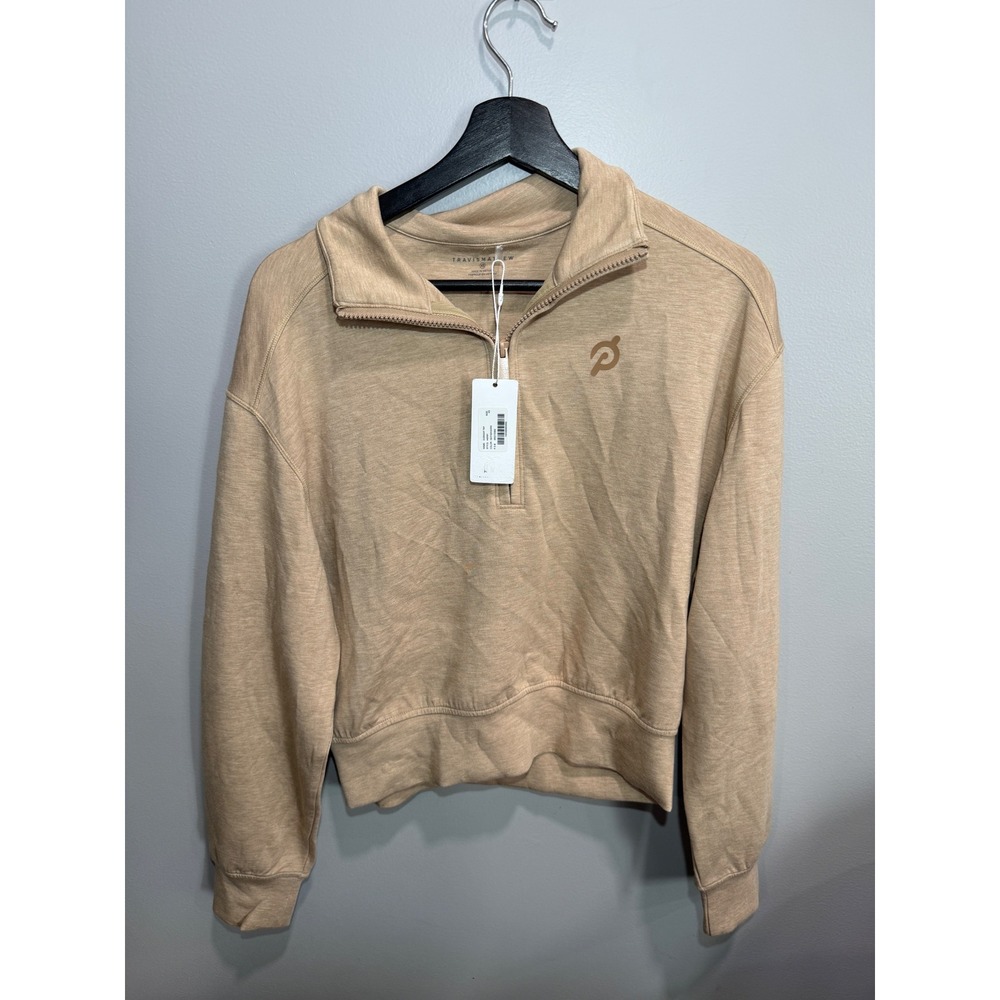 TravisMathew Peloton Womens Overnight Trip Quarter Zip Pullover Heather Burro XS